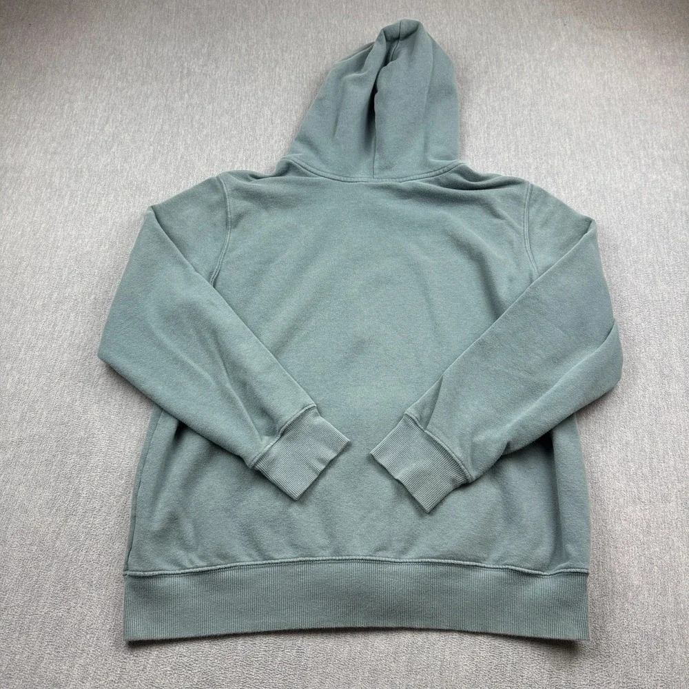 The North Face Jacket Men Large Green Heritage Patch Full Zip Hoodie Fleece Coat